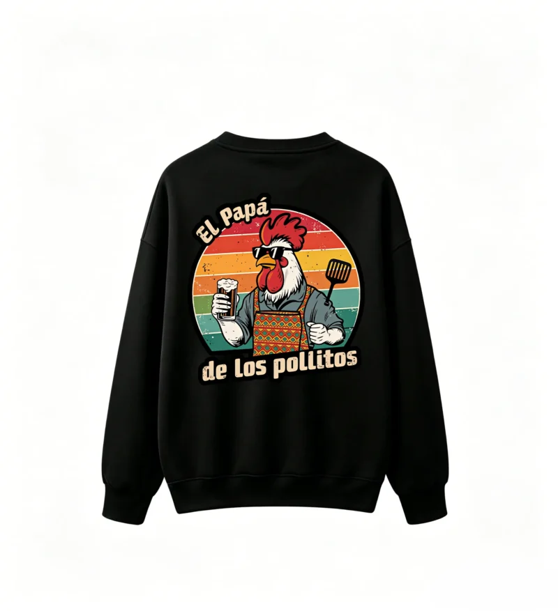 黑卫 Back Print Crew Neck Sweatshirt
