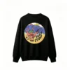 黑卫 Surf & Turf 73 Cartoon Surfer Wave Crab Yellow Sun Back Print Crew Neck Sweatshirt - Colorful Graphic Tee
