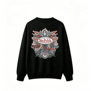 黑卫 Von Dutch Retro Hot Rod Pin-Up Graphic Hoodie