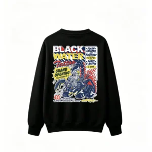 Black Water Tattoo Grand Opening Neon Dragon Demon Art Crew Neck Sweatshirt