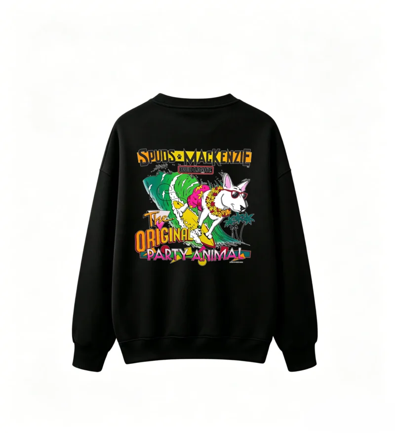 黑卫 Back Print Crew Neck Sweatshirt