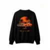 1969 Dodge Charger R/T General Lee 426 Hemi Retro Sunset Palm Trees Graphic Print - Men's Oversized Crew Neck Sweatshirt