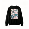 黑卫 Barn Swallows Nature Illustration Vintage Print Crew Neck Hoodie