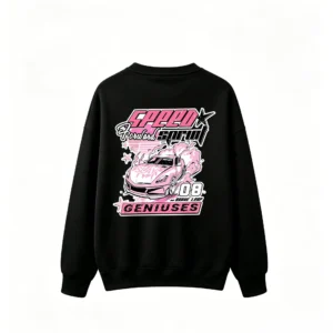 Back Print Crew Neck Hoodie