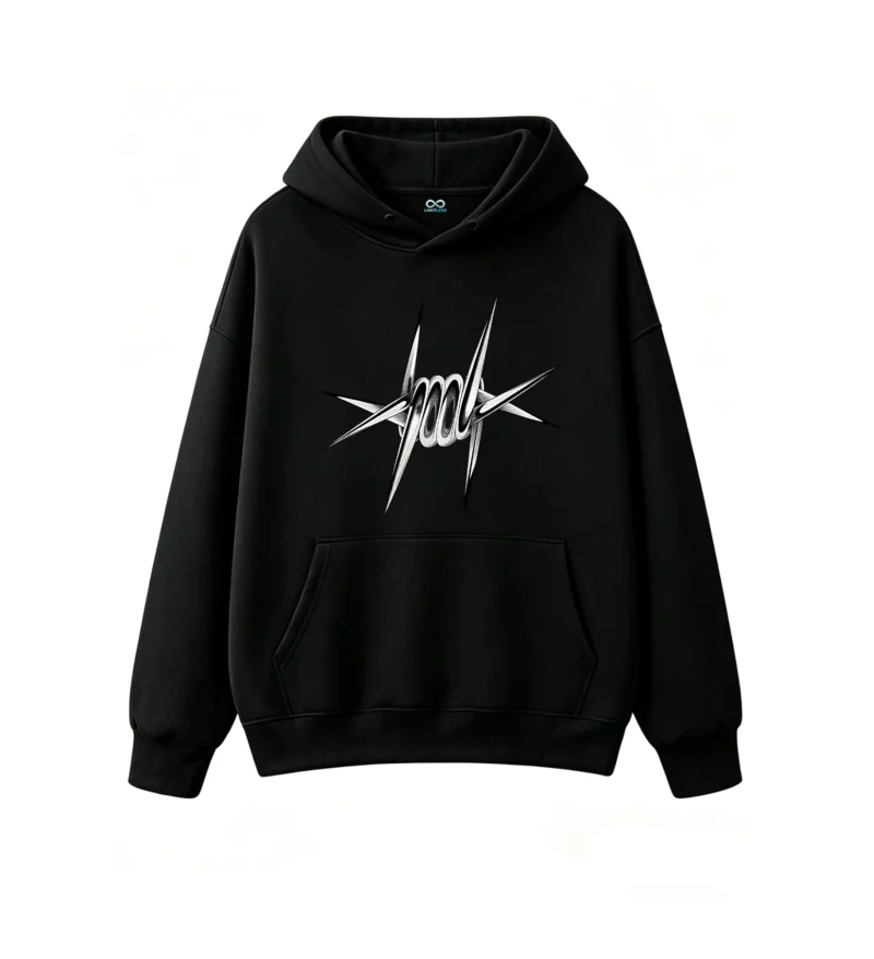 Y2K Aesthetic Barbwire Graphic Hoodie