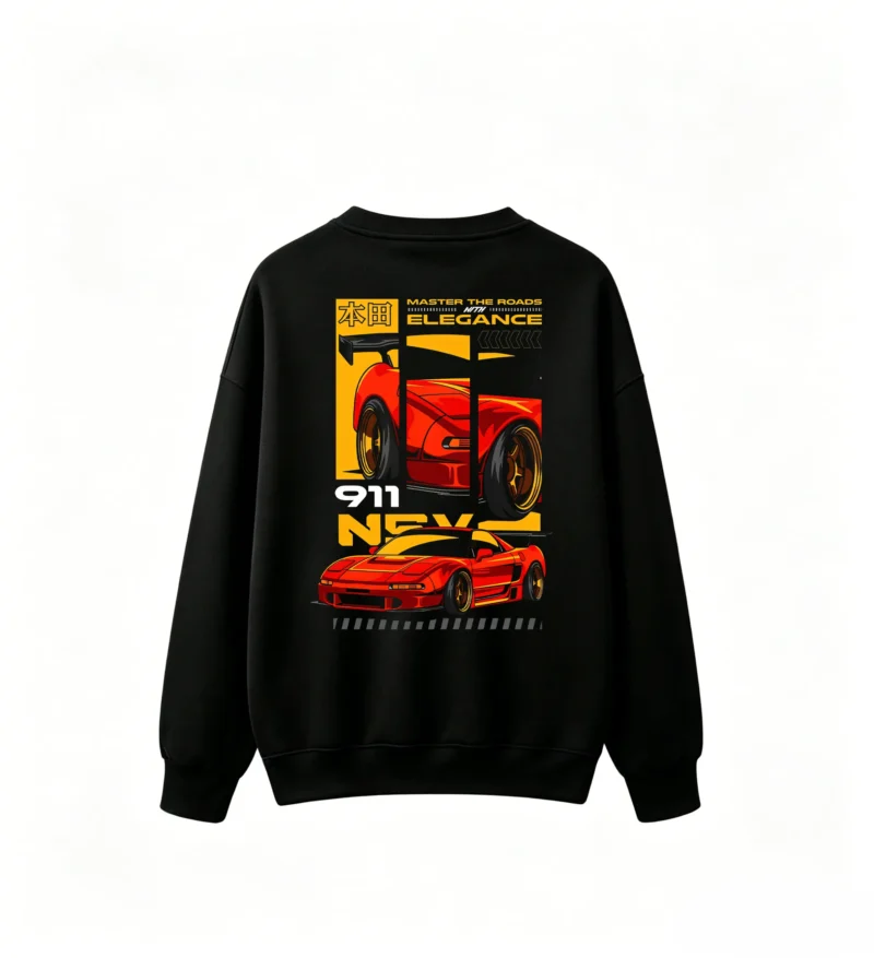 黑卫 Red Honda NSX Master The Road Graphic Sweatshirt