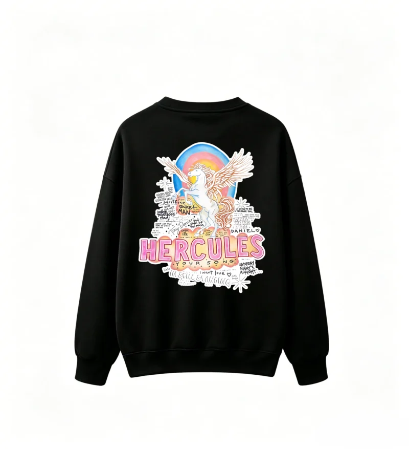 Back Print Crew Neck Sweatshirt