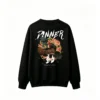 黑卫 Pinner Vangarhell Japanese Kanji Bird Peony Graphic Print Crew Neck Sweatshirt