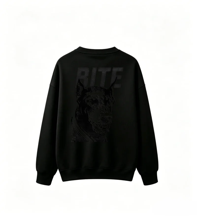 黑卫 Rite Doberman Shadow Dog Graphic Crewneck Sweatshirt