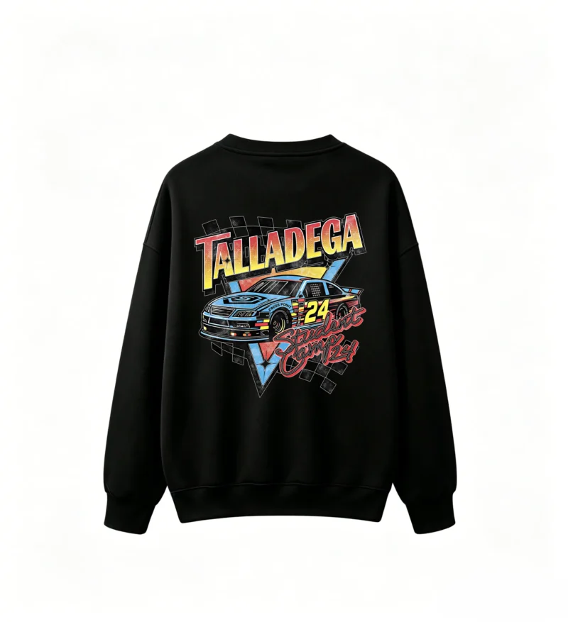 黑卫 Talladega Student Camp 24 Race Car Graphic Hoodie
