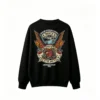 Eagles of Death Metal Atmosphere Skulls Heart Roses Graphic Sweatshirt - Heavy Metal Rock Band Tour Vintage Style Crew Neck Sweatshirt