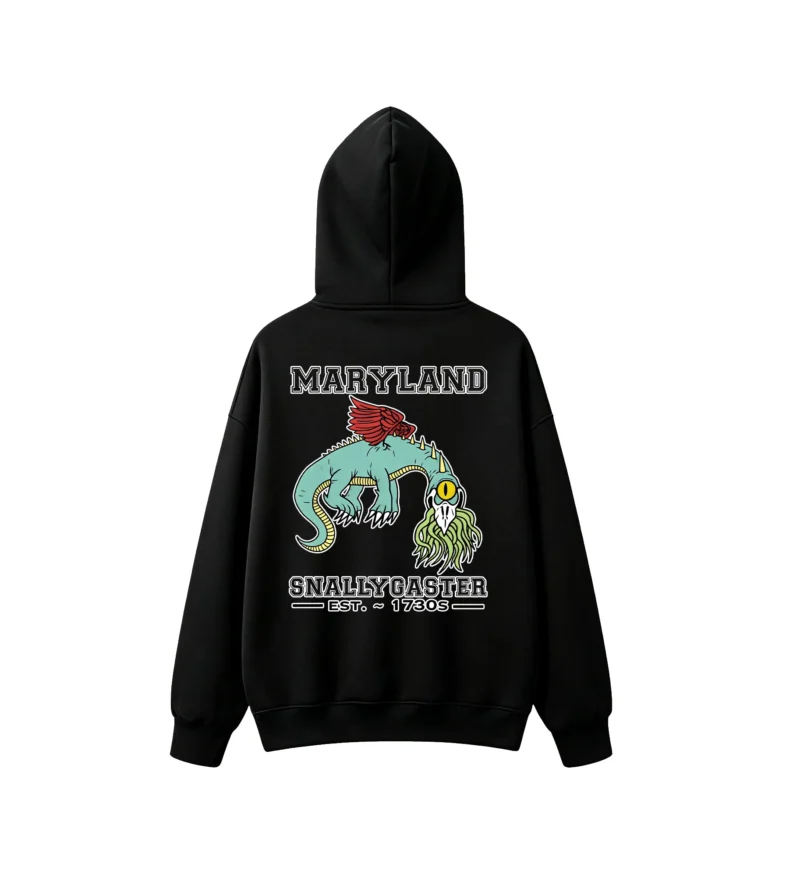 黑卫 Maryland Snallygaster Back Print Hoodie