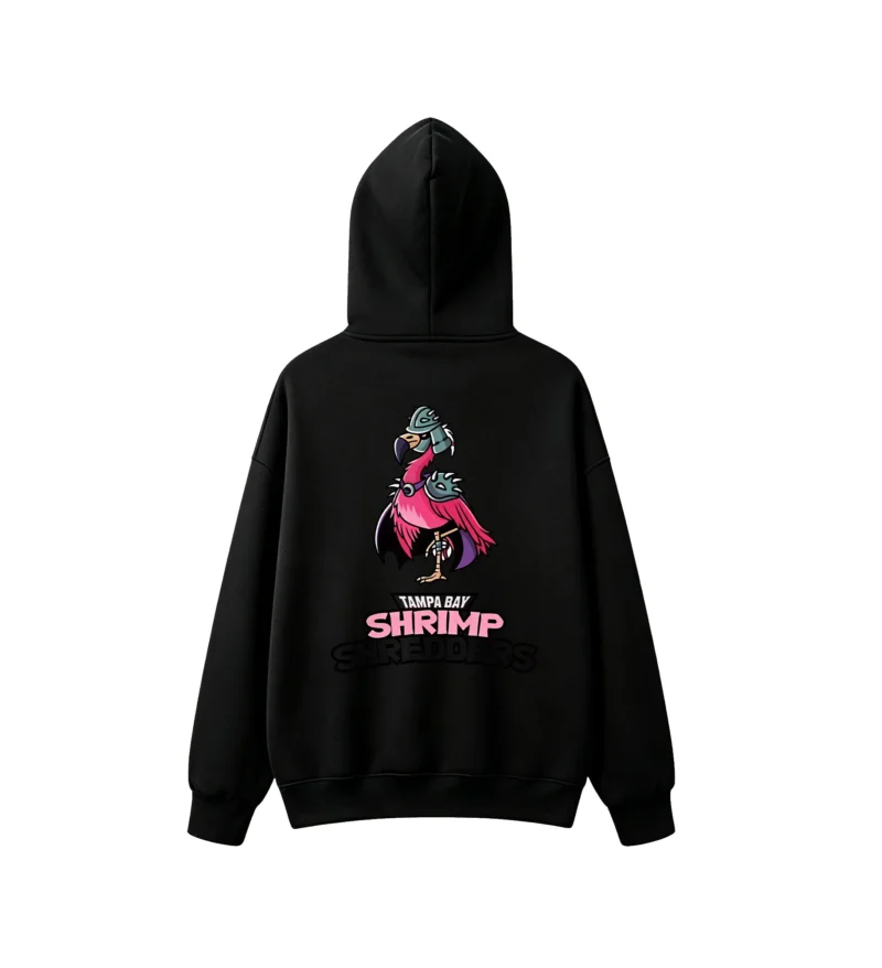 黑卫 Tampa Bay Shrimp Flamingo Warrior Back Print Hoodie