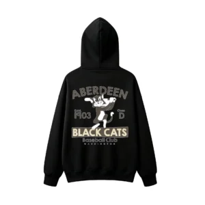 Aberdeen Black Cats Baseball Club 1903 Back Print Hoodie
