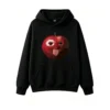 黑卫 Funny Apple Character With Tongue Out Hoodie