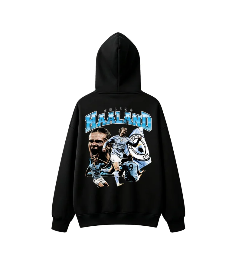 黑卫 Erling Haaland Manchester City Back Print Hoodie