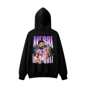 黑卫 Lionel Messi Inter Miami Back Print Hoodie