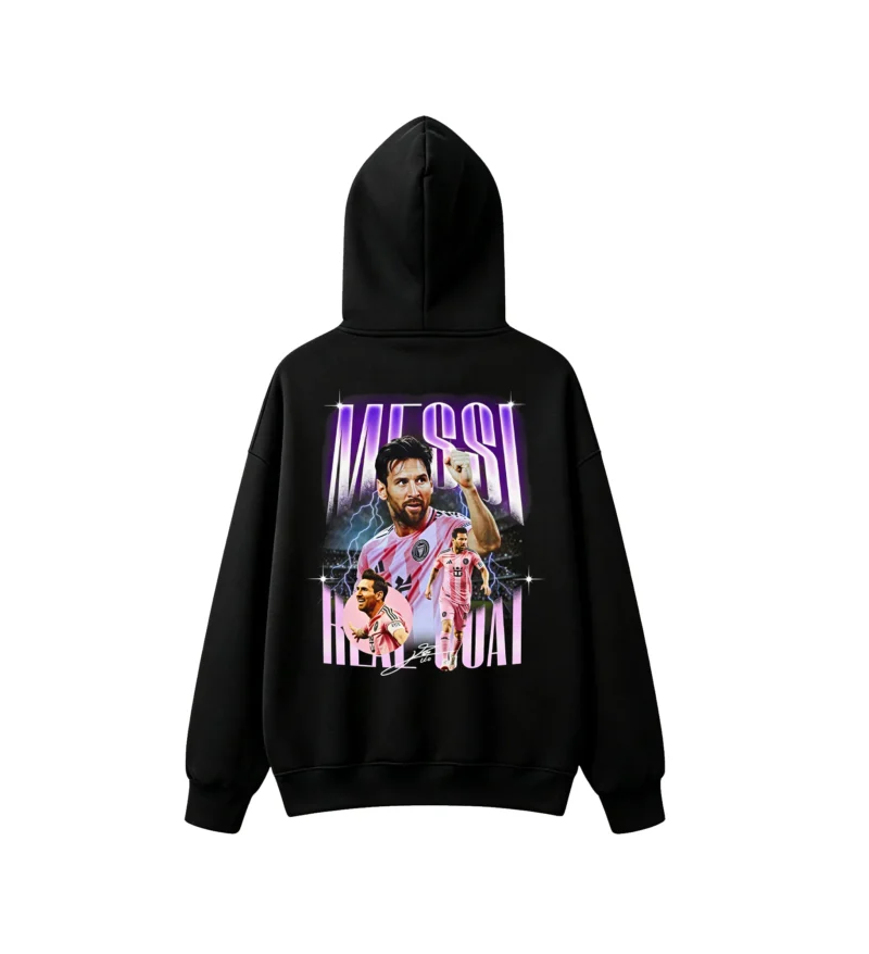 黑卫 Lionel Messi Inter Miami Back Print Hoodie
