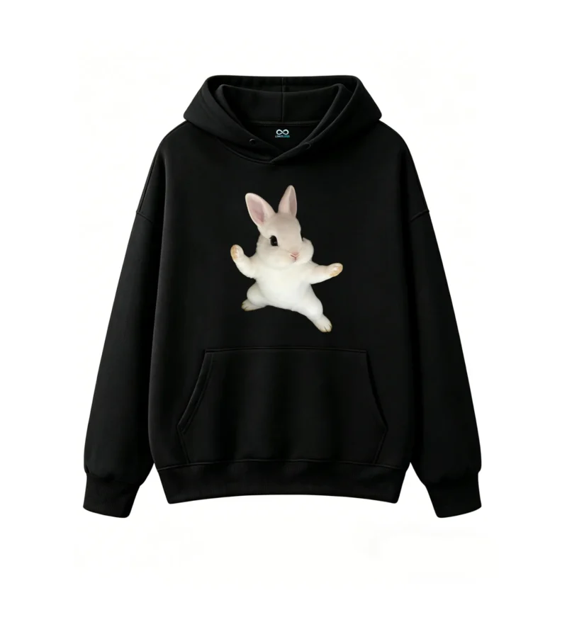 黑卫 Cute Kung Fu Bunny Rabbit Hoodie