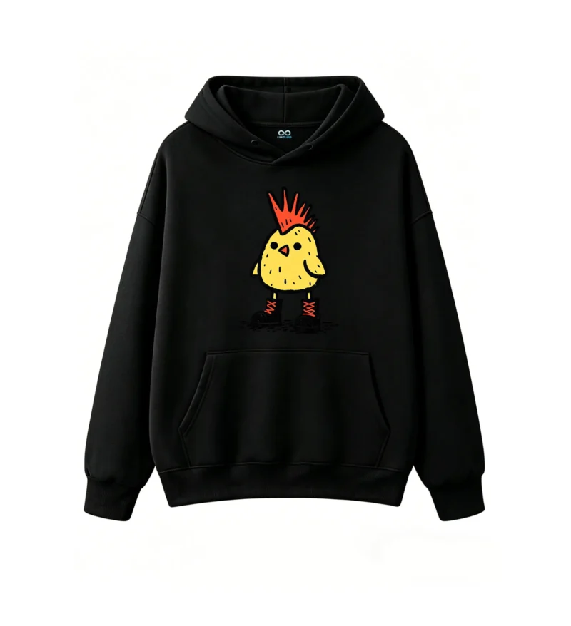 黑卫 Cute Punk Rock Chick With Mohawk Hoodie