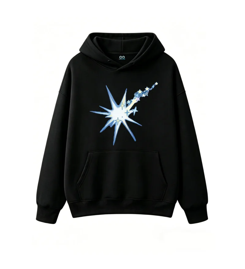 黑卫 Sparkling Shooting Star Aesthetic Hoodie