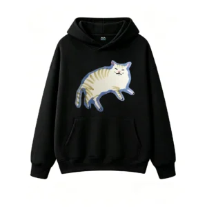 Cute Sleeping Tabby Cat Graphic Hoodie