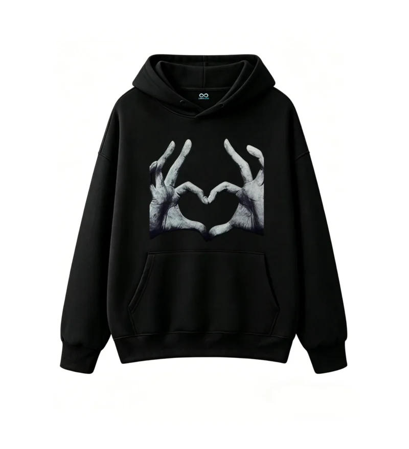 Heart Hands Aesthetic Graphic Hoodie