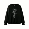黑卫 Astronaut Cat Heart Back Print Sweatshirt