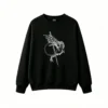 黑卫 Skeleton Hand With Sword Back Print Sweatshirt