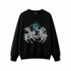 黑卫 Gothic Sun And Horse Back Print Sweatshirt