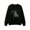 黑卫 Ace Of Spades Cowboy Riding Horse Back Print Sweatshirt
