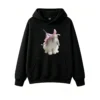 Cute Bunny Under Pink Lily Flower Hoodie