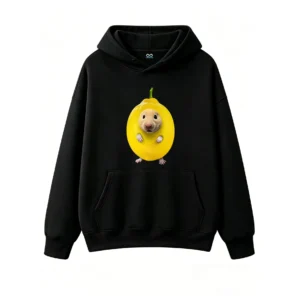 Cute Hamster In A Lemon Hoodie Sweatshirt