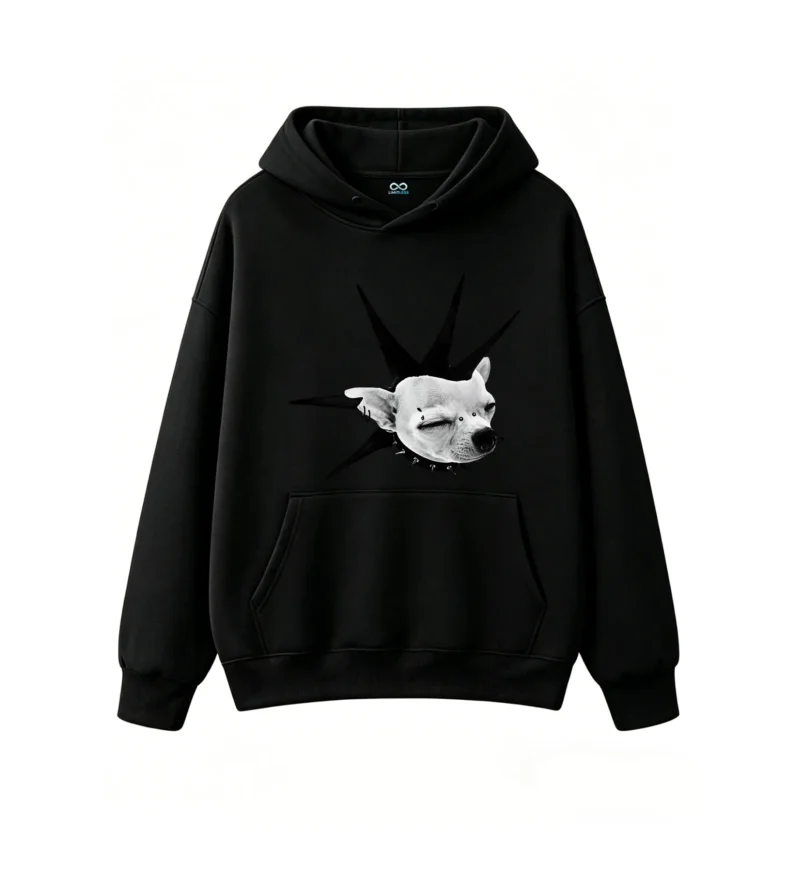 黑卫 Punk Rock Chihuahua Hoodie