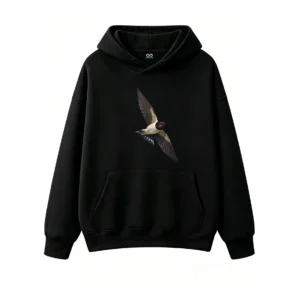 黑卫 Flying Swallow Bird Graphic Hoodie