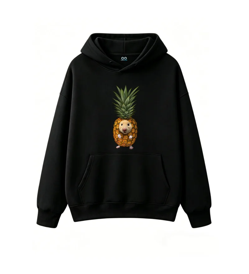 黑卫 Cute Hamster Pineapple Hoodie