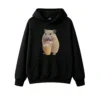 黑卫 Cute Hamster Drinking Iced Coffee Hoodie