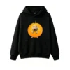 黑卫 Cute Hamster Inside Orange Graphic Hoodie