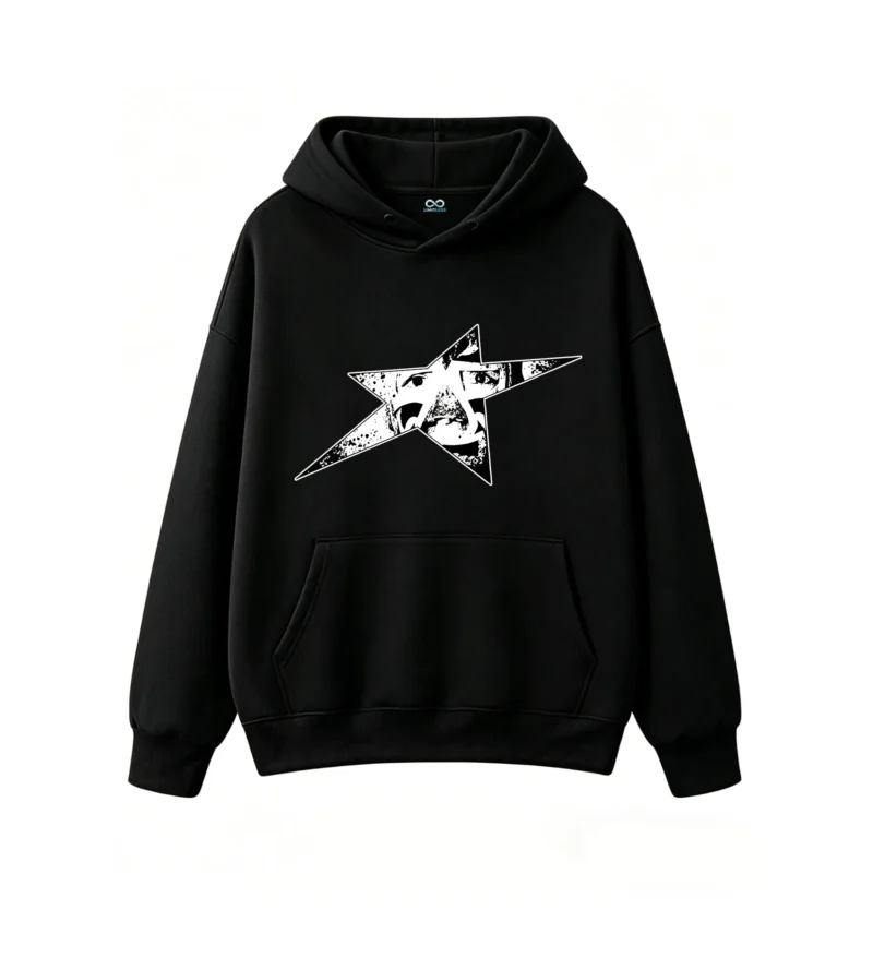 黑卫 Glitter Star Graphic Hoodie