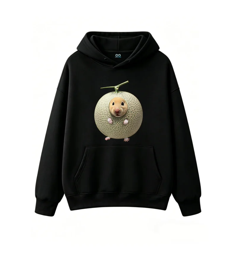 黑卫 Cute Hamster Inside Melon Hoodie