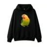 黑卫 Cute Lovebird Portrait Hoodie