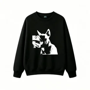 Cool Wolf Silhouette Back Print Sweatshirt