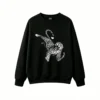 Aggressive Leopard Back Print Sweatshirt