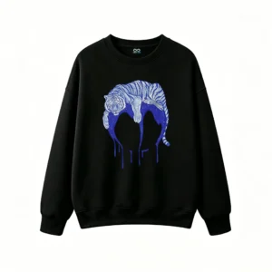 黑卫 Blue Tiger Galaxy Back Print Sweatshirt