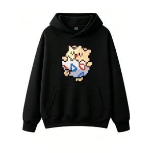 黑卫 Pixel Art Cute Cartoon Ghost Hoodie