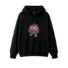 黑卫 Cute Pixel Art Purple Monster Graphic Hoodie