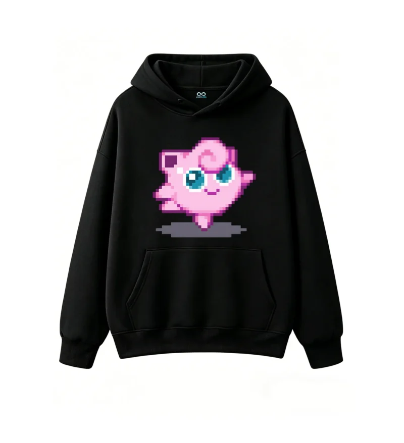 Cute Pixel Art Jigglypuff Hoodie