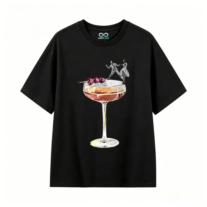 主图_1 Remera Algodón Estampado Cóctel Retro Diseño Vintage Premium