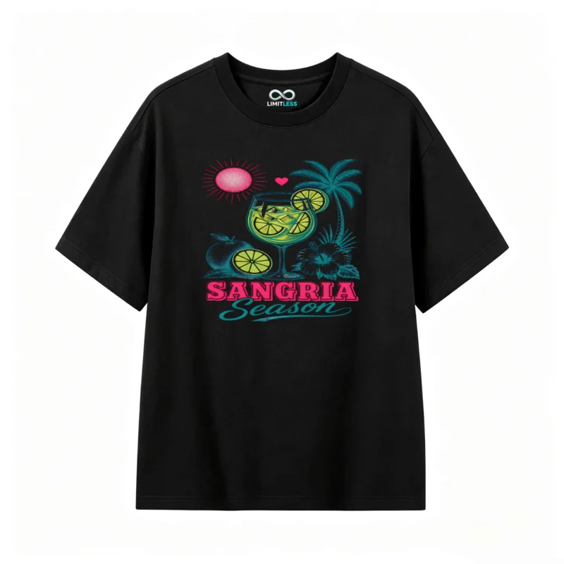 Remera Algodón Estampada Sangria Tropical Verano Premium