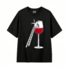 Remera Algodón Estampa Copa Vino Tinto Diseño Original Premium